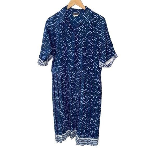 breli originals Dresses & Skirts - Vintage 80s USA Breli Originals Womens Navy Blue & white polka dot dress size XL